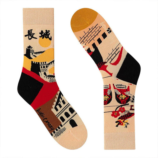 Chaussettes Dépareillées Chine « la Grande Muraille de Chine »