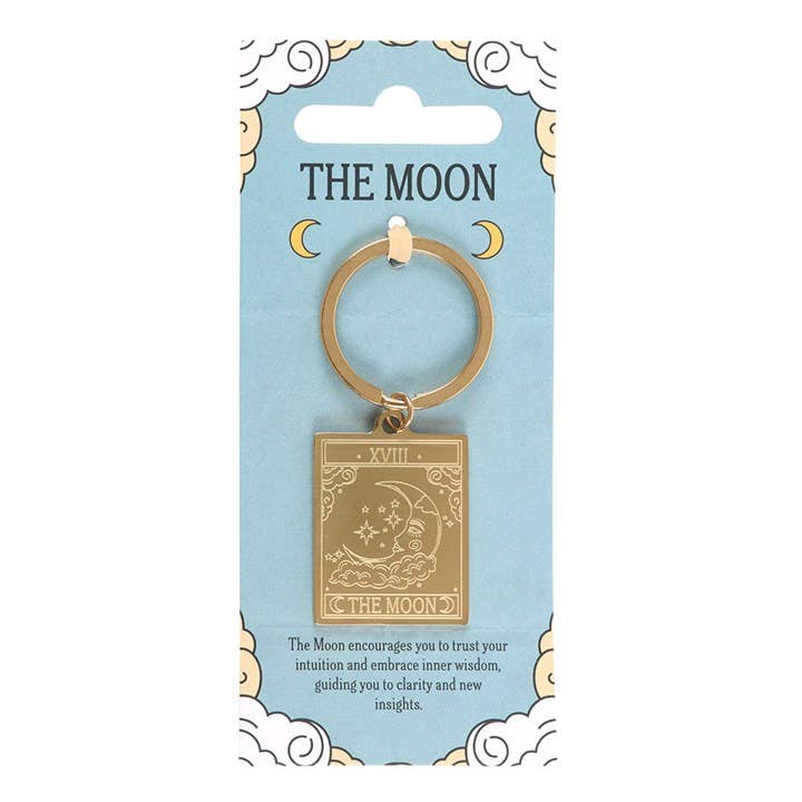 Porta-chaves com carta de tarot da Lua