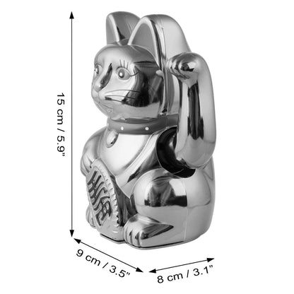 Chat chanceux noir 15cm