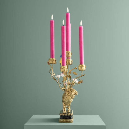 Leeuwenkroonluchter, poly/metaal, 20 x 15 x 37 cm