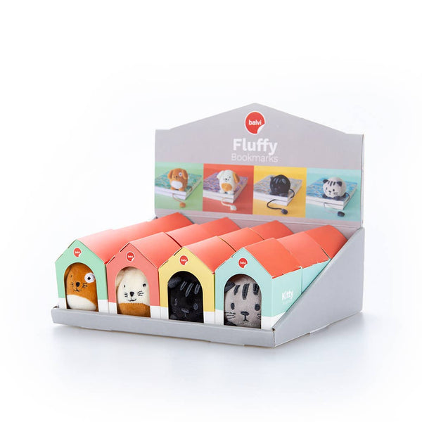 Marque-pages animaux en peluche x12