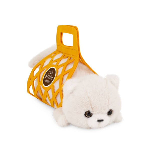 Peluche Milo &amp; Millie, Milo el Gato Blanco (35 cm) - 0+