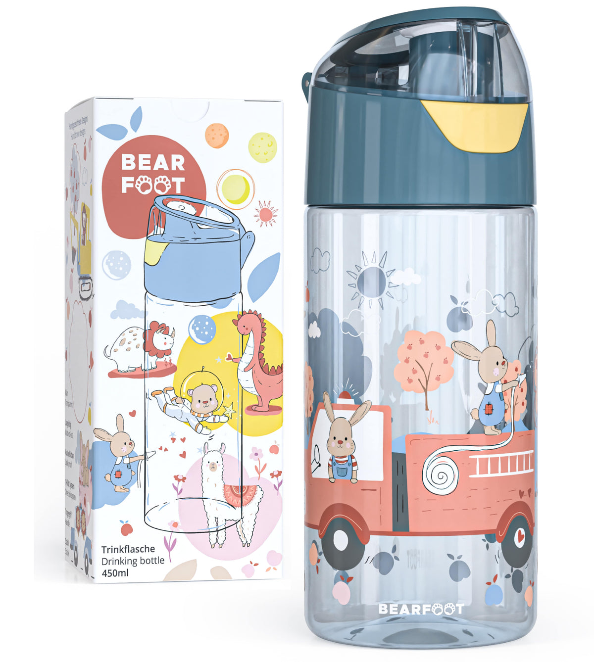 Trinkflasche Kinder, leichte Wasserflasche - Feuerwehr