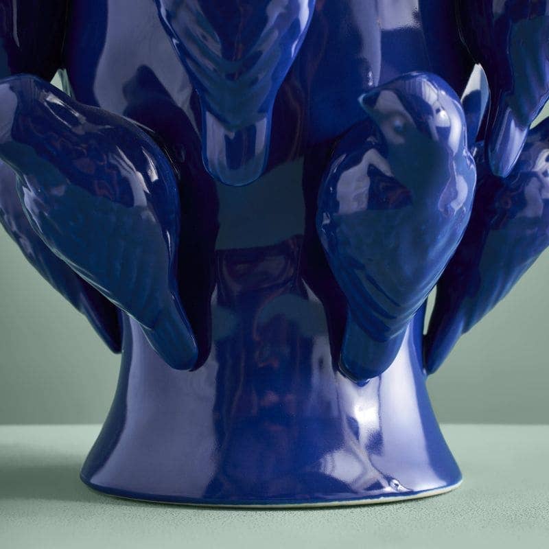 Vase M. Cobalt Blue Bird