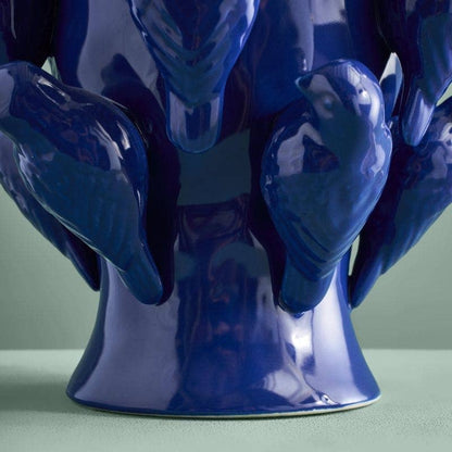 Vase M. Cobalt Blue Bird