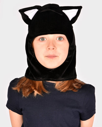Ensemble chat noir (capuche et queue) 3 à 5 ans