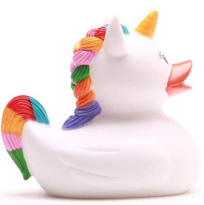 Weiße Regenbogen-Einhorn-Ente
