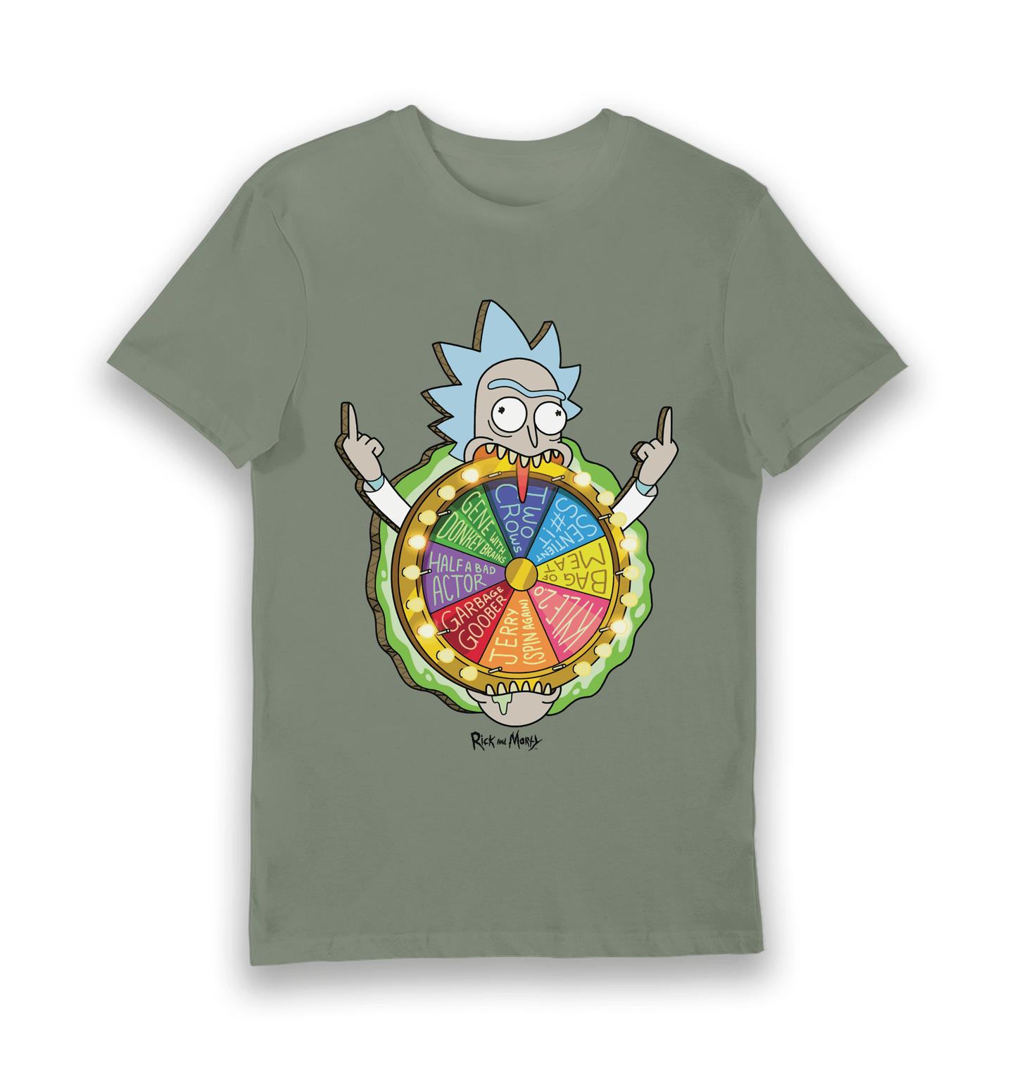 T-shirt adulte Rick and Morty Spin the Wheel