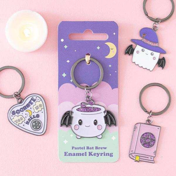 Porte-clés chaudron kawaii pastel goth