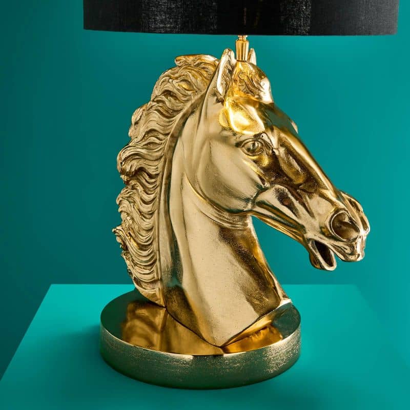Lampe de table Cheval Or