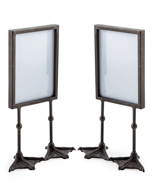 Paire de cadres photo portrait pieds de canard noirs