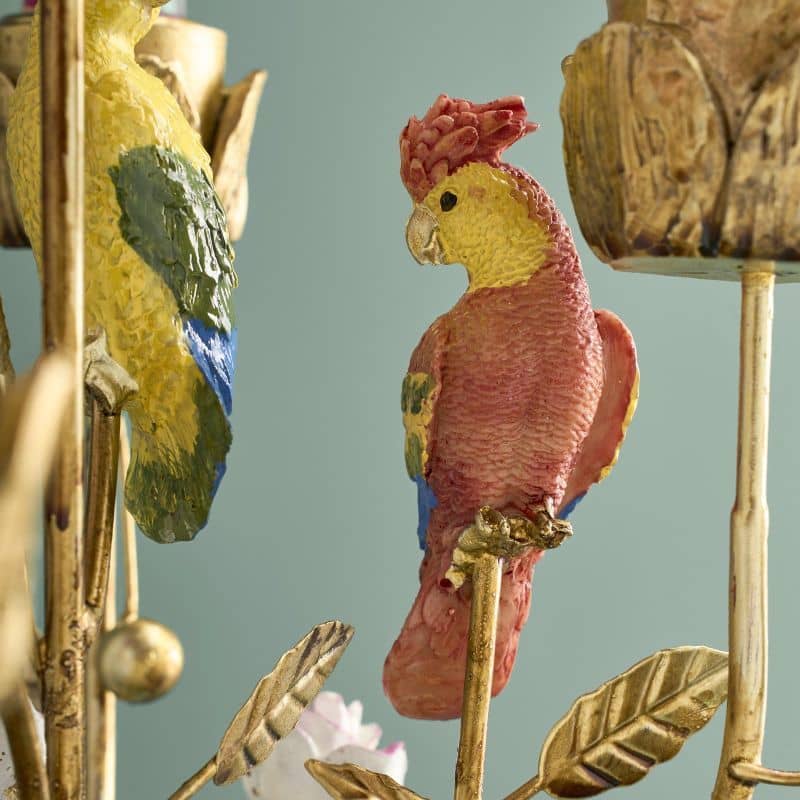 Leeuwenkroonluchter, poly/metaal, 20 x 15 x 37 cm