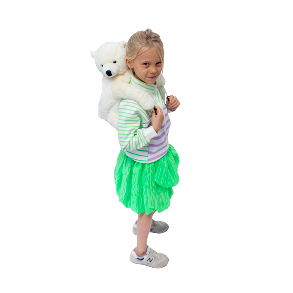 Sac à dos peluche enfant ours polaire - Wild & Soft