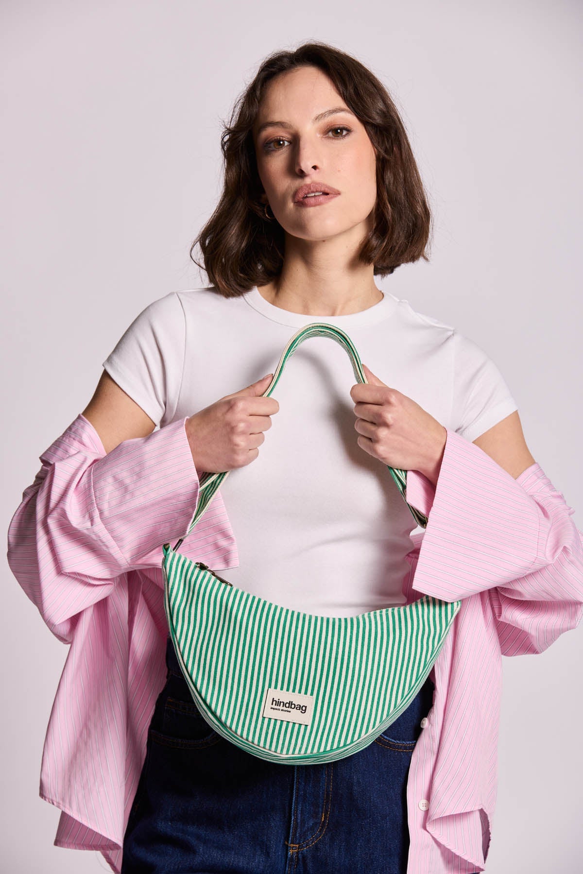 Sac Banane Andrea Rayures vert
