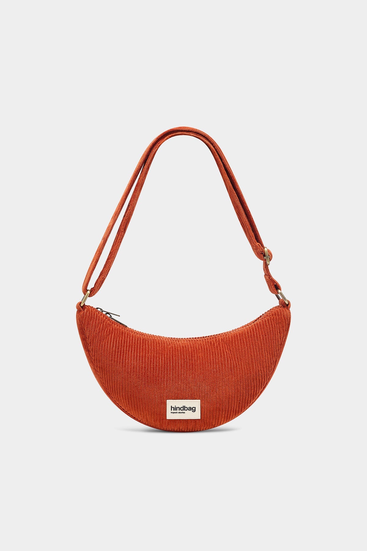 Sac banane Andrea Velours Brique