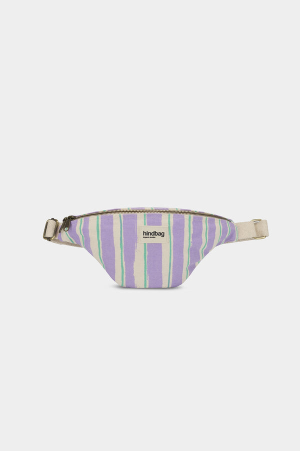 Sac banane Olivia Rayures vert et parme