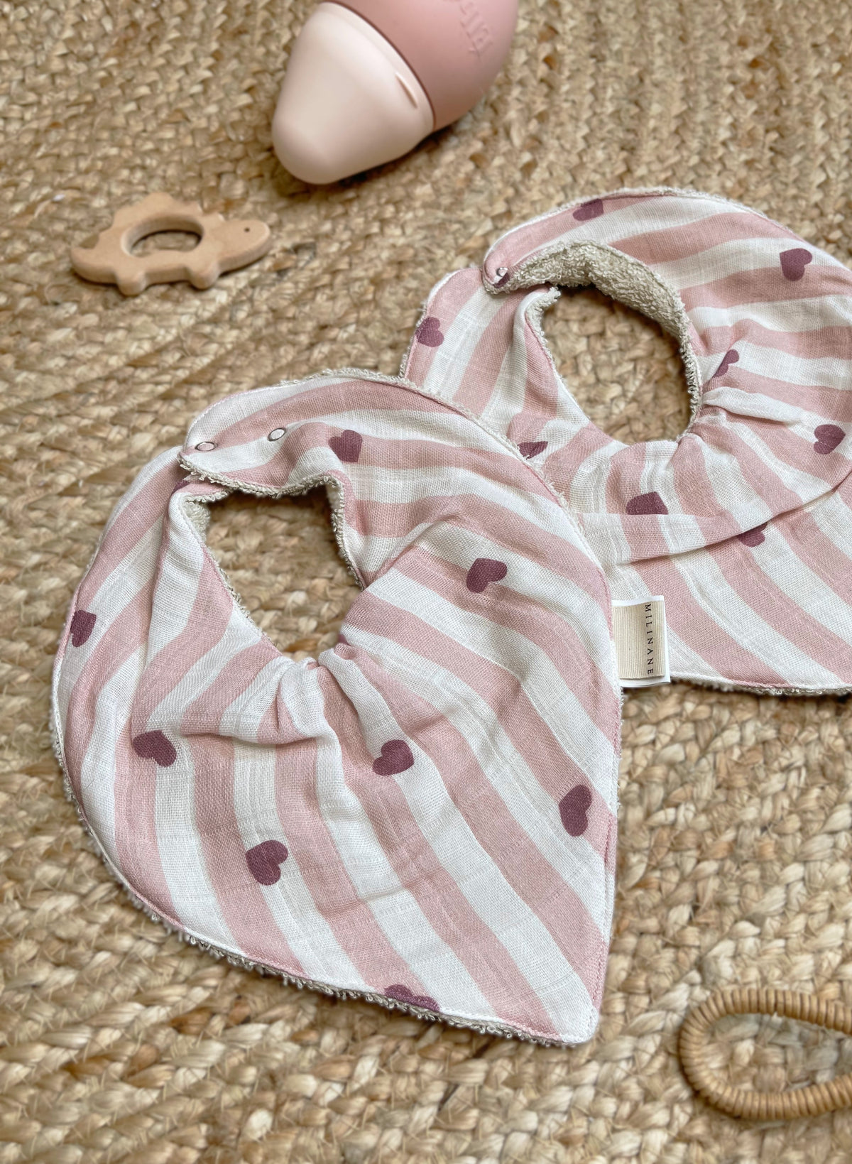 Lot de 2 bavoirs bandana - MAEL