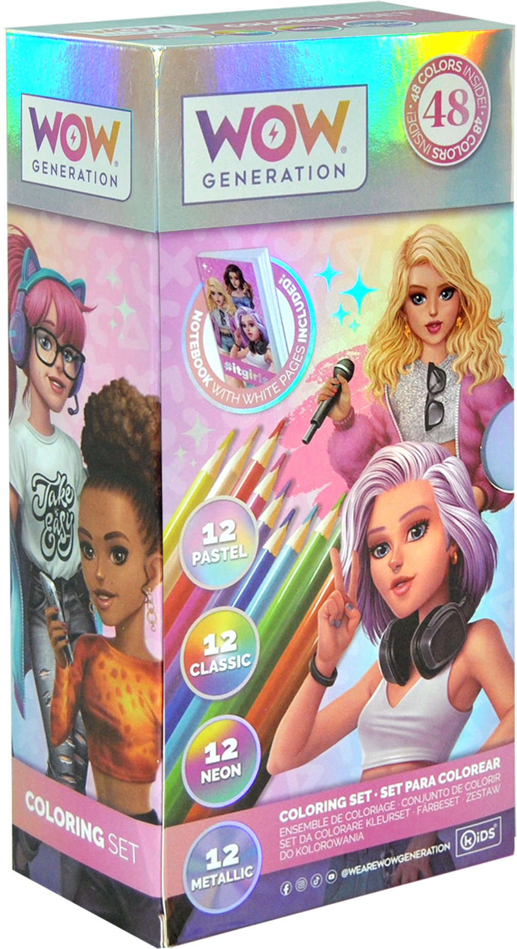 Set de 48 lápices de colores y libreta