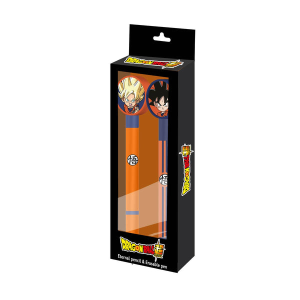 Dragon Ball-Pack de Crayon Éternel + Stylo Gel Effaçable