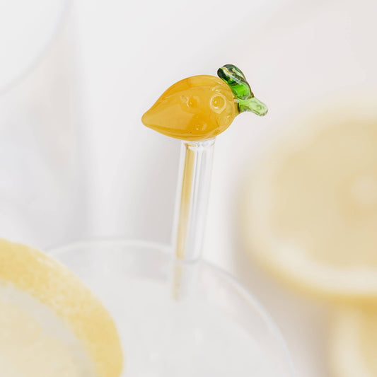 Agitateurs à cocktail en verre Citron