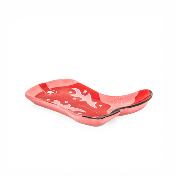 Portaoggetti a forma di stivale da cowboy - Rosso