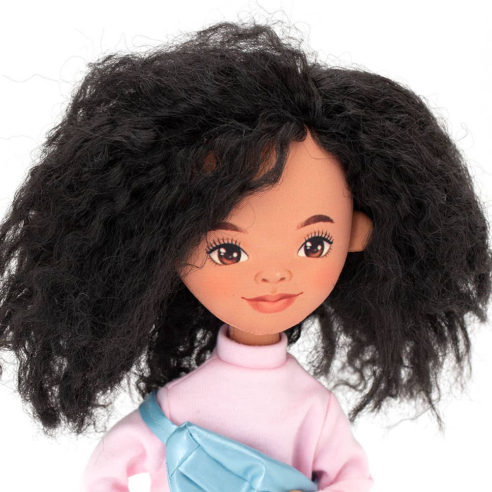 Tina-pop in roze trainingspak - 32 cm