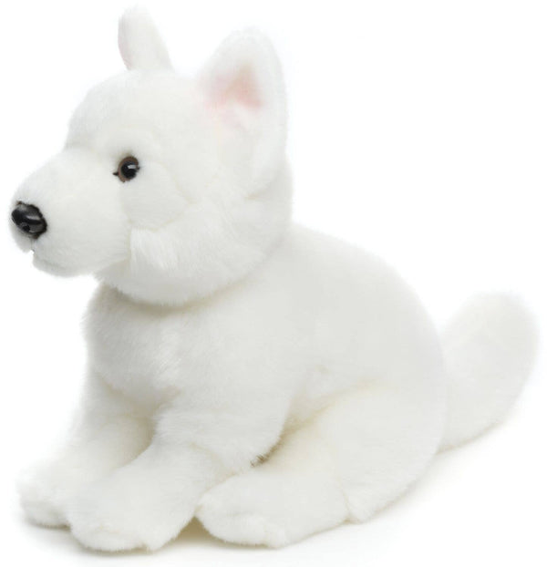 Chiot berger suisse blanc, sans laisse - jouet en peluche Uni Toys
