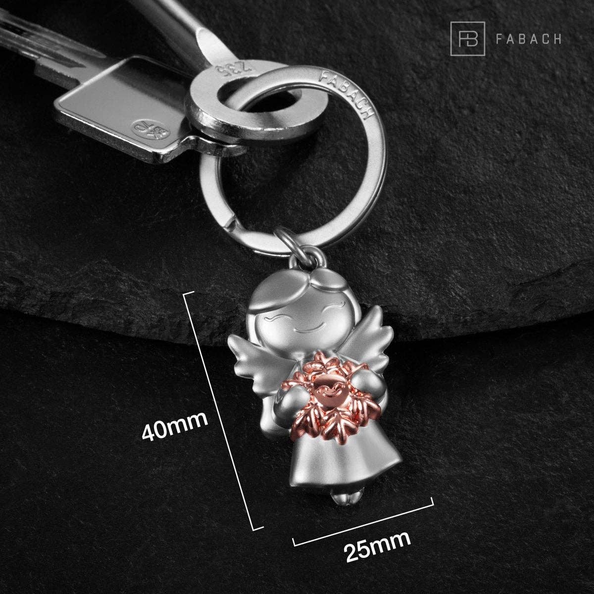 Porte-clés « étoile » en forme d'ange gardien - ange porte-bonheur avec flocon de neige - porte-bonheur en forme d'ange