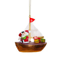 Santa's Sailboat Christmas Bauble