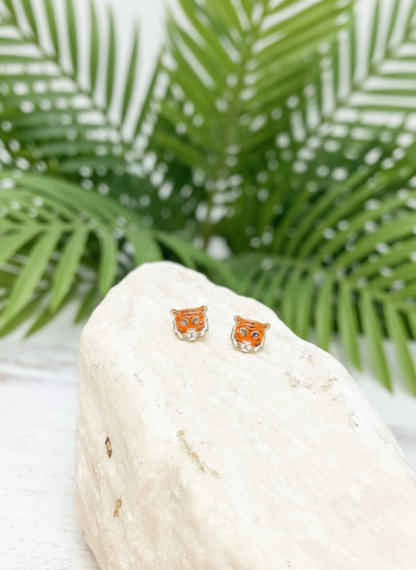 Boucles d'oreilles Tête de Tigre