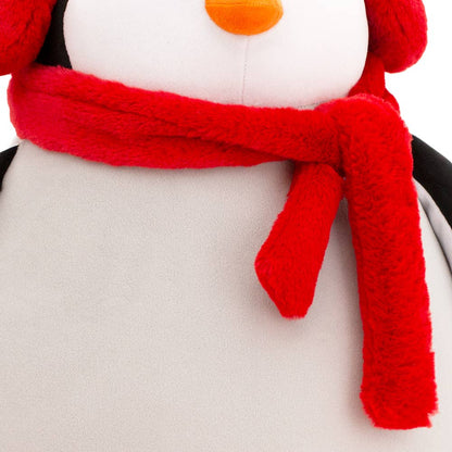 Oranje Life pinguïn pluche speelgoed met sjaal (20 cm)