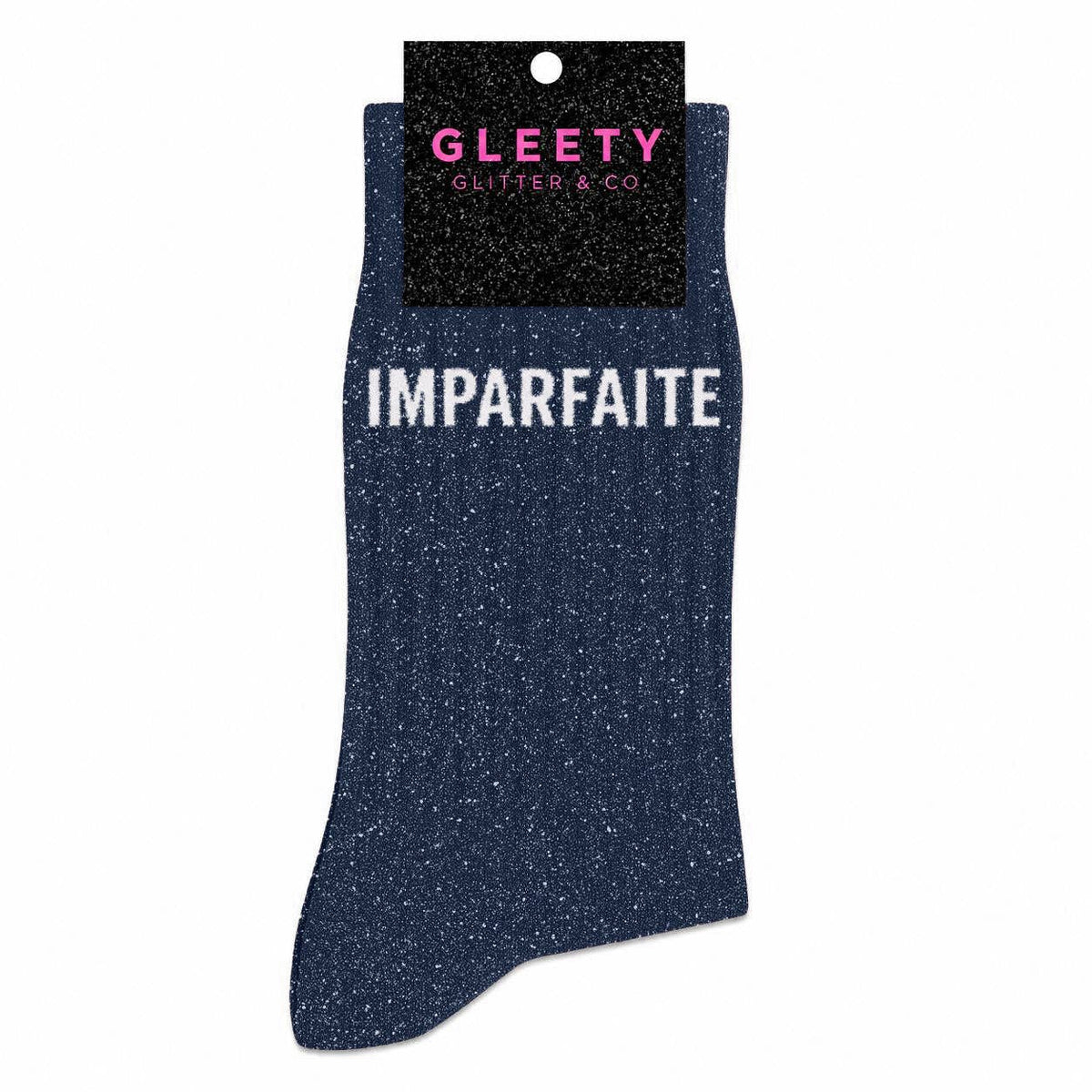 Chaussettes à Paillettes Imparfaite Marine – Gleety