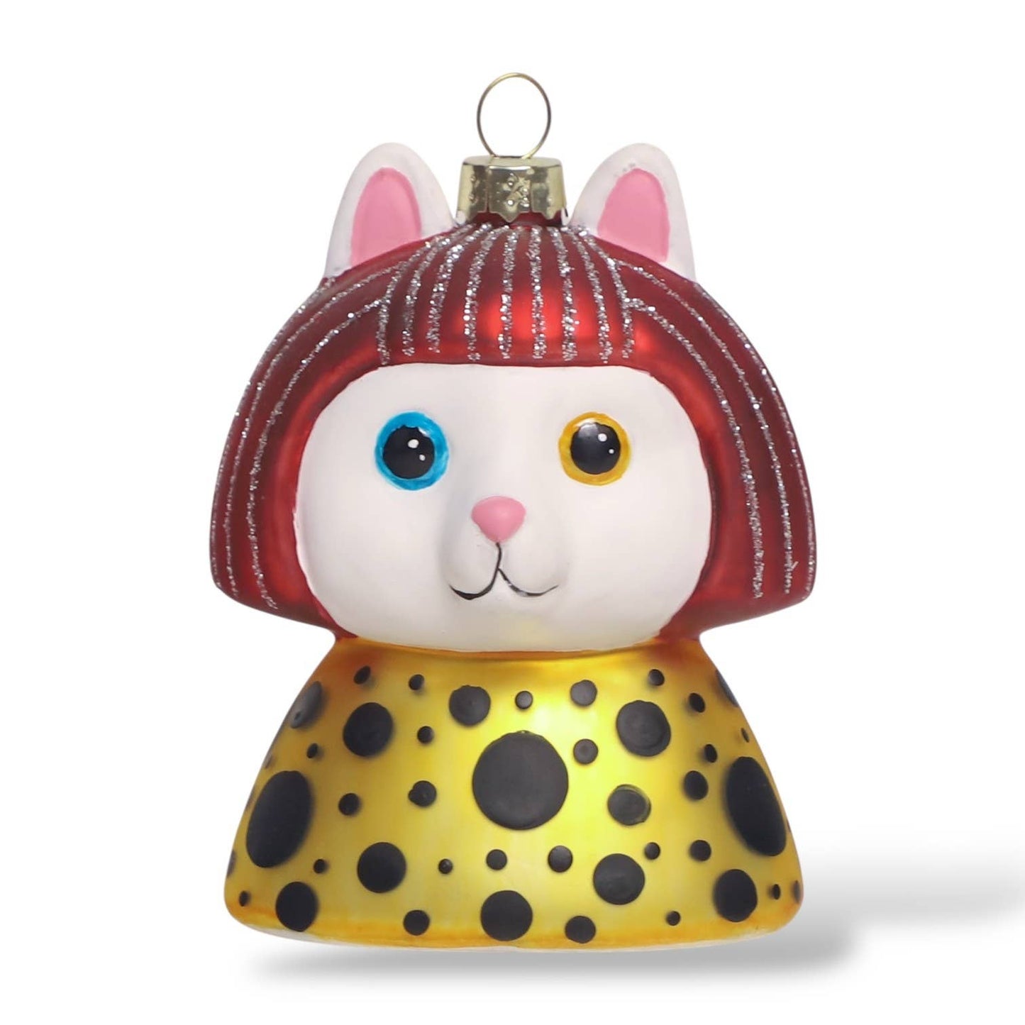 Yayoi Kusameow Kusama White Cat Christmas Ornament