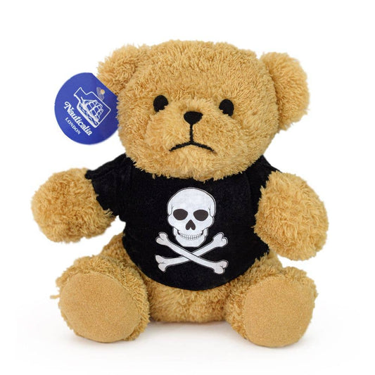 Osito de peluche con camiseta pirata negra