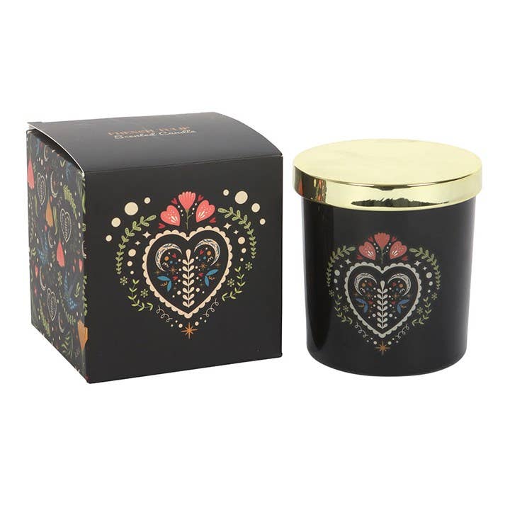 Midnight Bloom Black Floral Tulip Candle