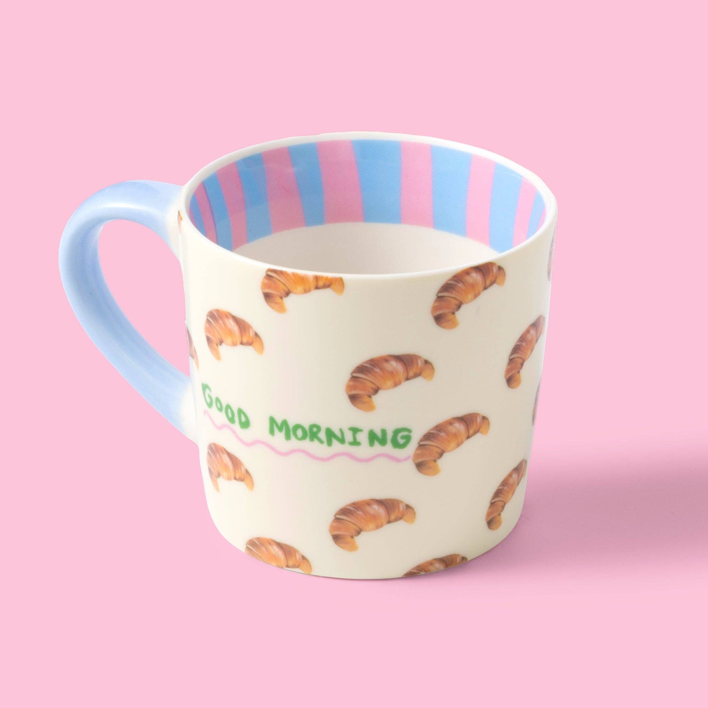 “Good Morning” Croissant Mug