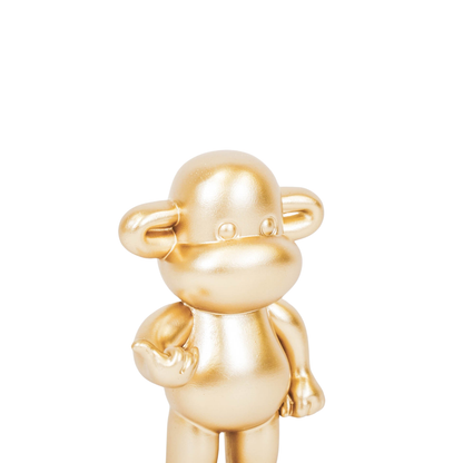 Ornament - Hanging Loose Monkey Figurine 'The Legend' - Polyresin - Gold - 33x21x50cm