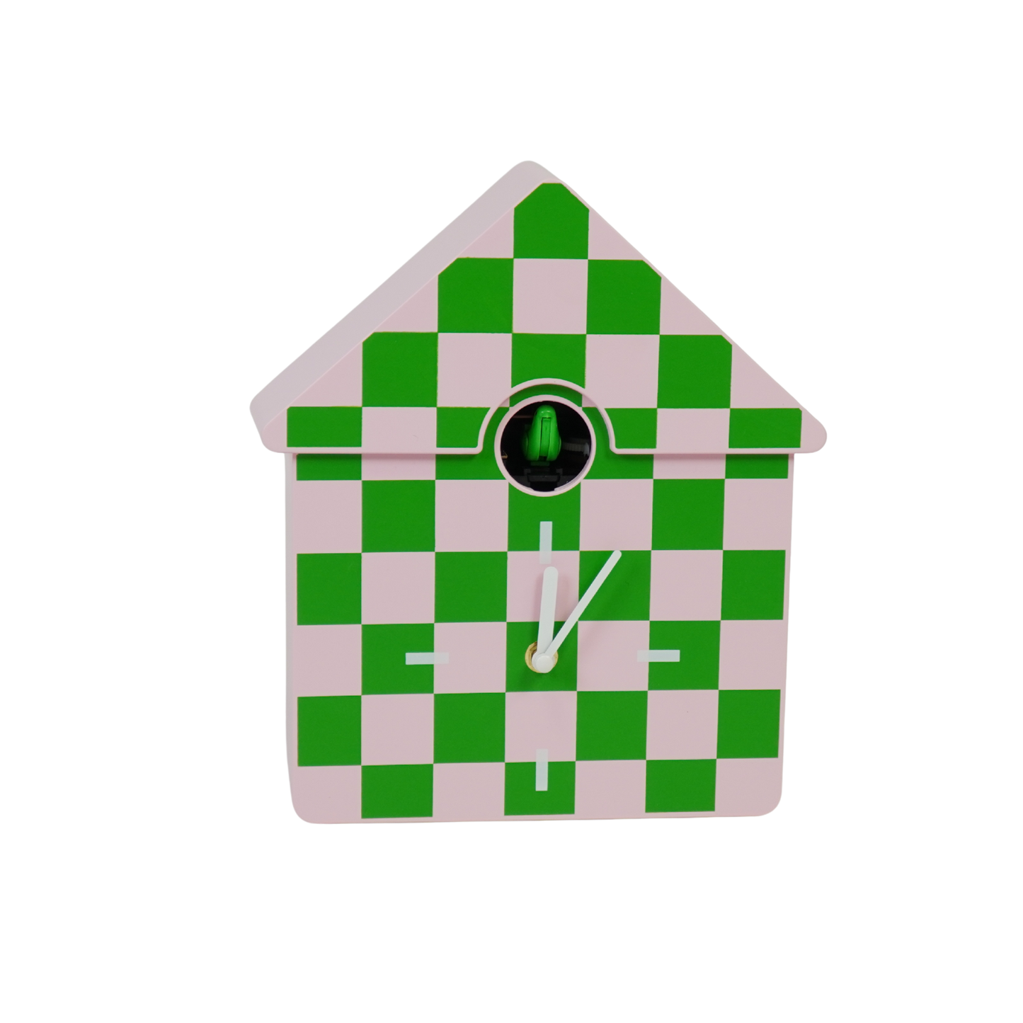 Clock - Cuckoo Wall Clock - Pattern - Green/Pink - 24x27x9cm