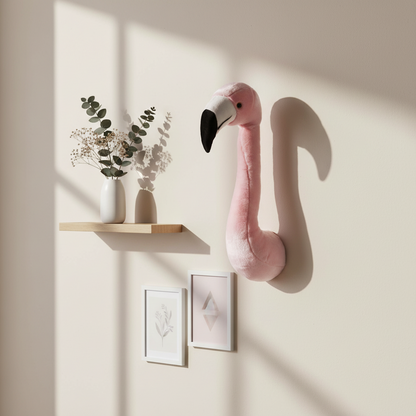 Decorazione da parete in peluche Sophia il fenicottero