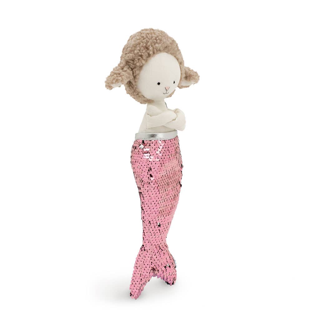 Peluche en Coton, Zoe La Brebis : Sirène-29cm-3+