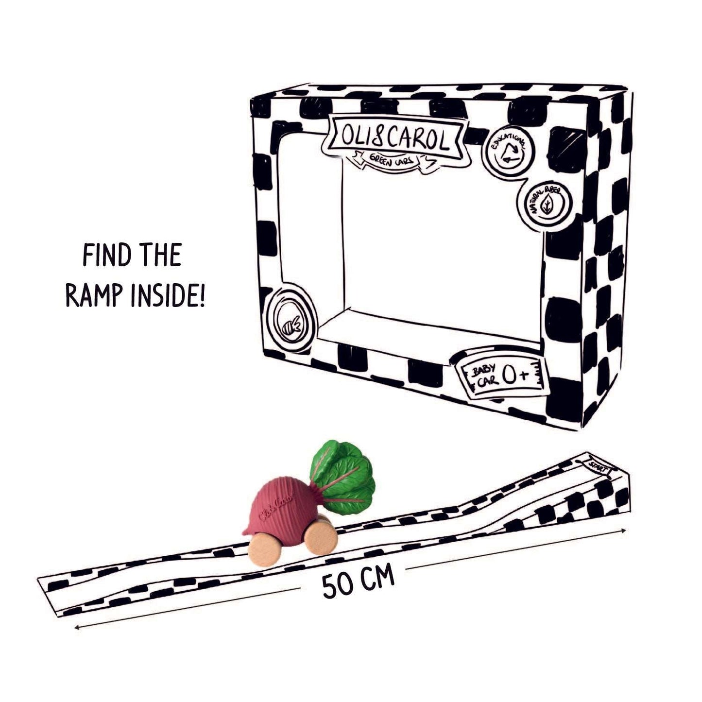 Betty The Beetroot Baby Car Toy