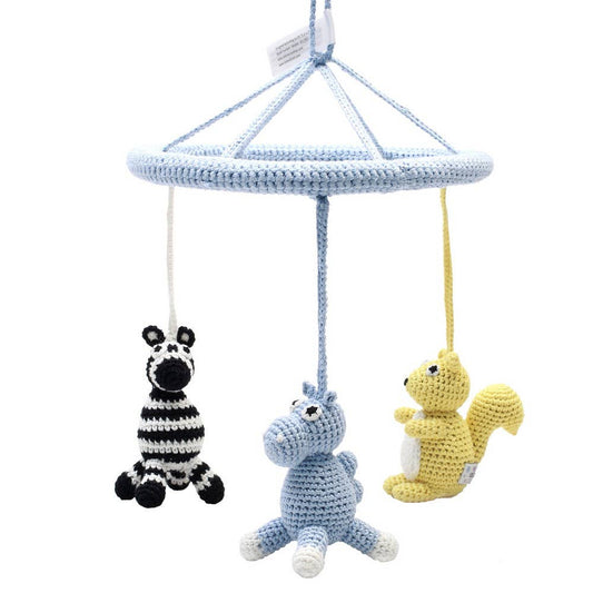 Mobile avec chameau, écureuil et zèbre