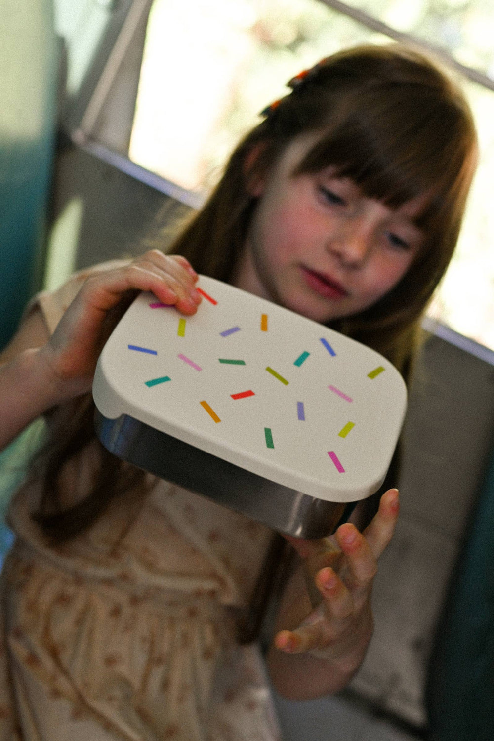 Lunch Box in acciaio inossidabile con scomparti per bambini - Confetti