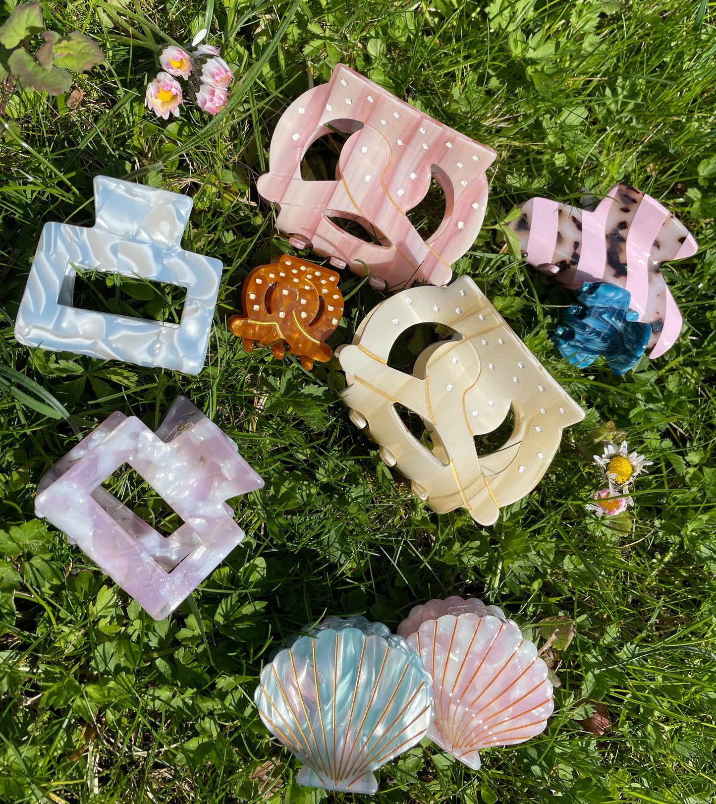 Pince à cheveux Coquillage citron vert