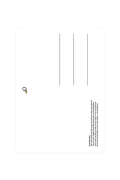 Postcard with large sea duck