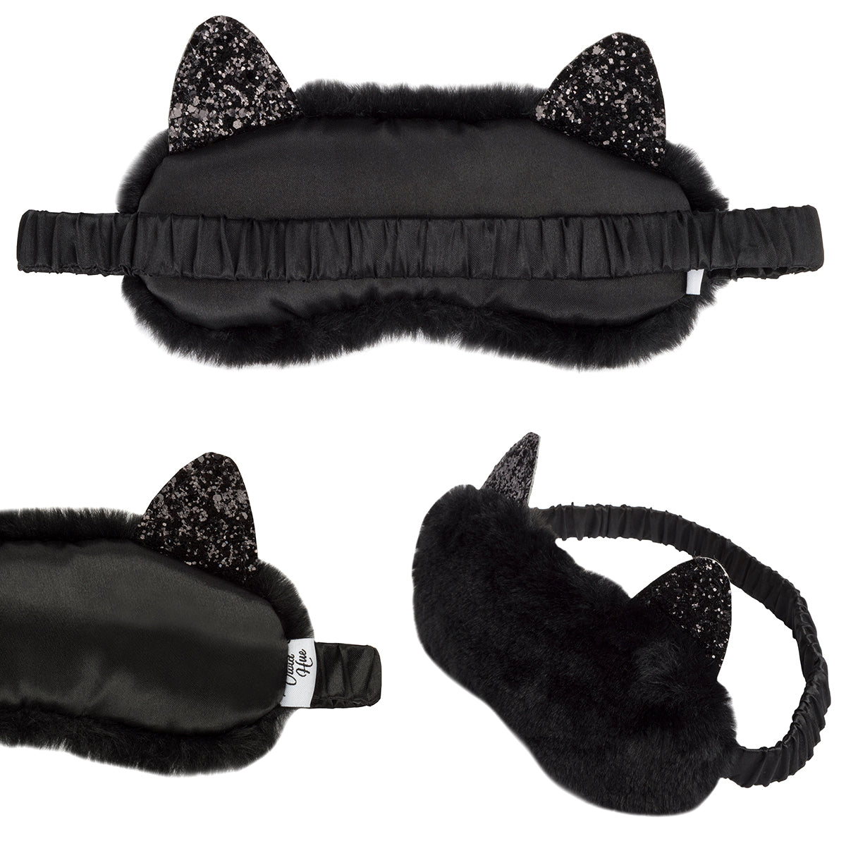 Masque de sommeil – en peluche chat – chat noir