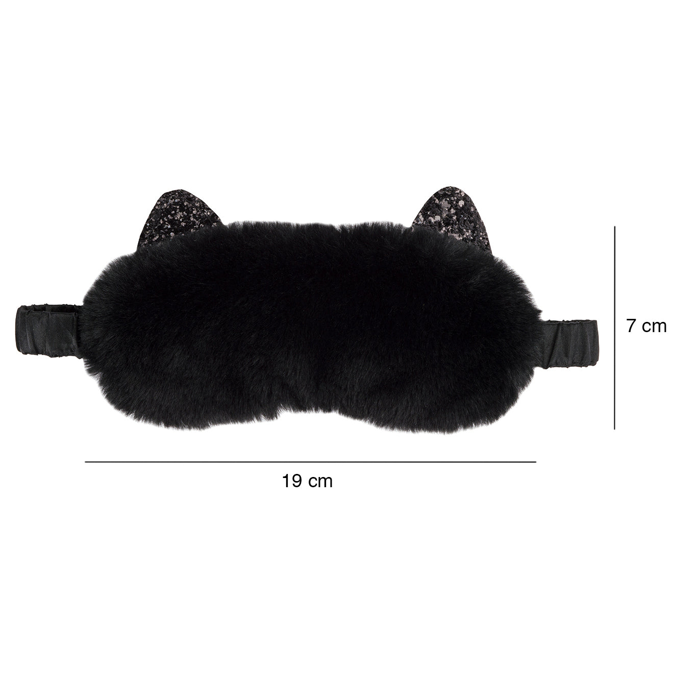 Masque de sommeil – en peluche chat – chat noir