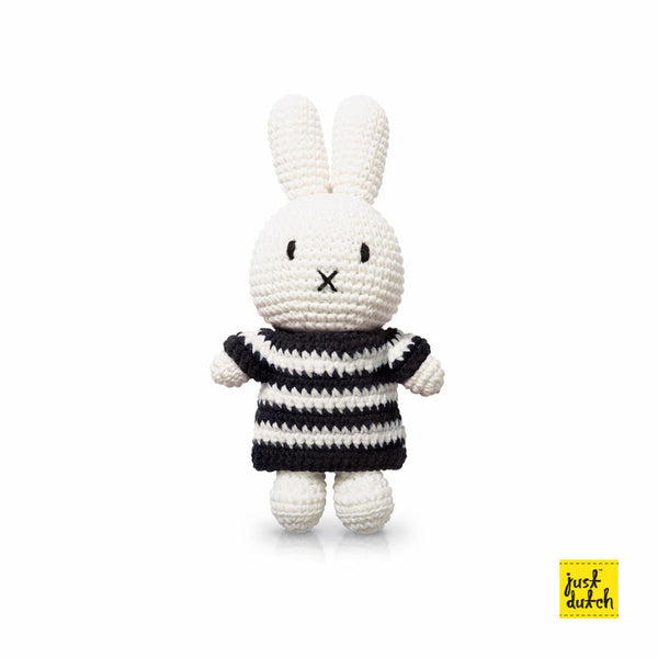 Peluche all'uncinetto Miffy il coniglio - Vestito a righe 