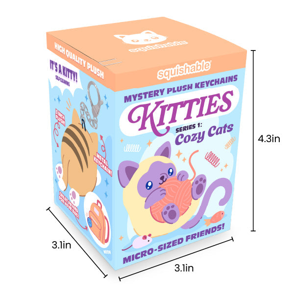 Blind Box Micro Squishable – Cozy Cats Série 1