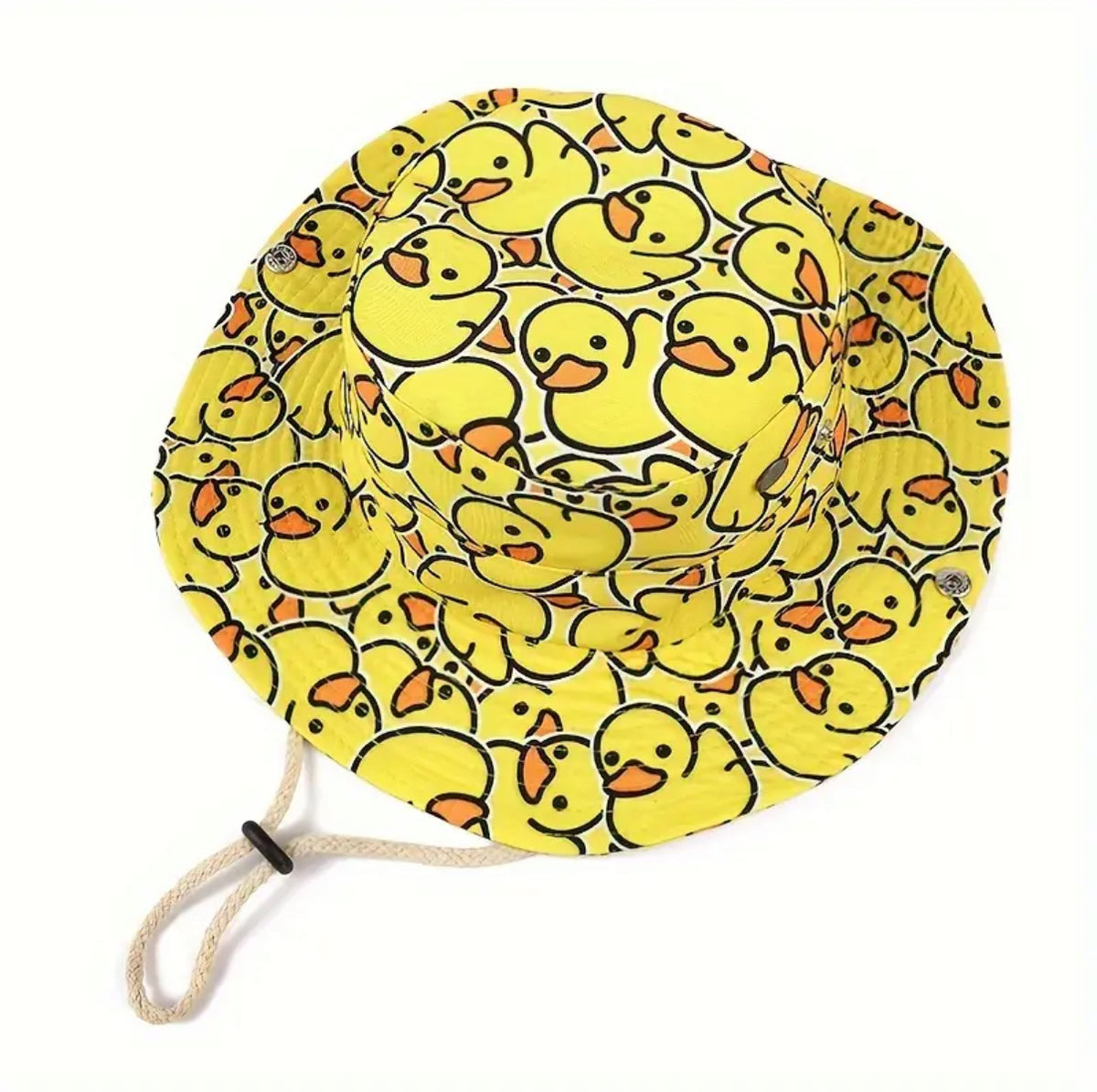 Chapéu amarelo com pato amarelo